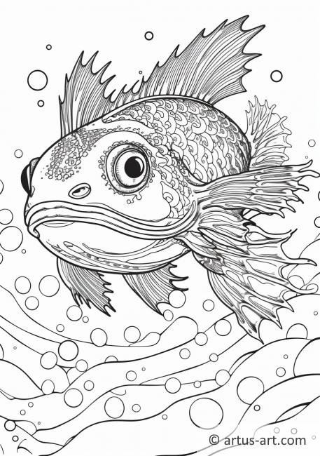 Pagina da colorare del pesce saltatore